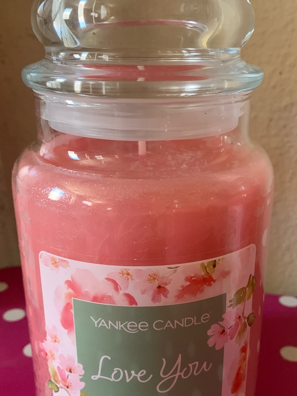 Yankee Candle Love You Jar Candle - Rose Pink